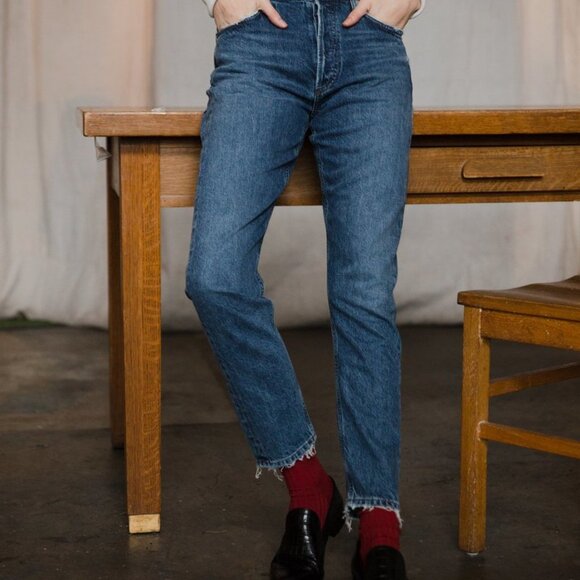 AGOLDE Jamie High Rise Classic Straight Leg Denim Jeans - Size 26 - Picture 1 of 8